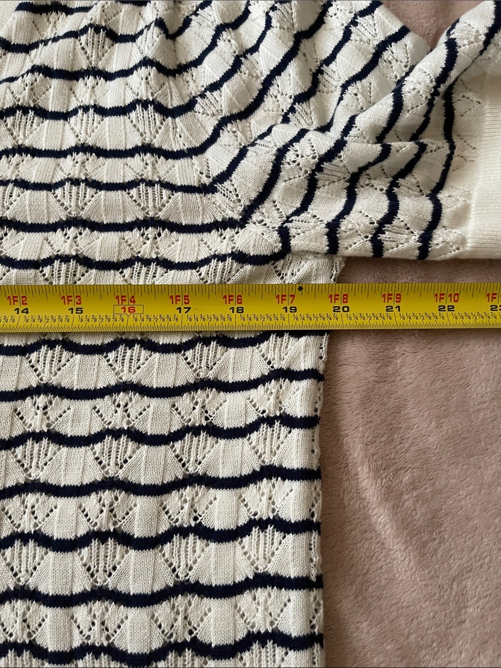 J. Crew Cream and Black Short-Sleeve Knit Cardigan Sweater - Picture 4 of 6